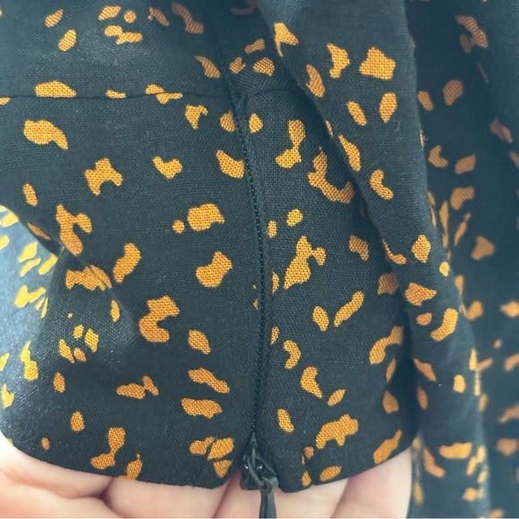 Womens ASOS Smocked Crop Top Black Floral Size 12 - Picture 4 of 6